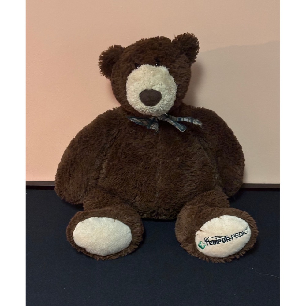Tempur-Pedic Mary Meyer Weighted Teddy Bear Brown Plush Sensory Memory Foam 17"